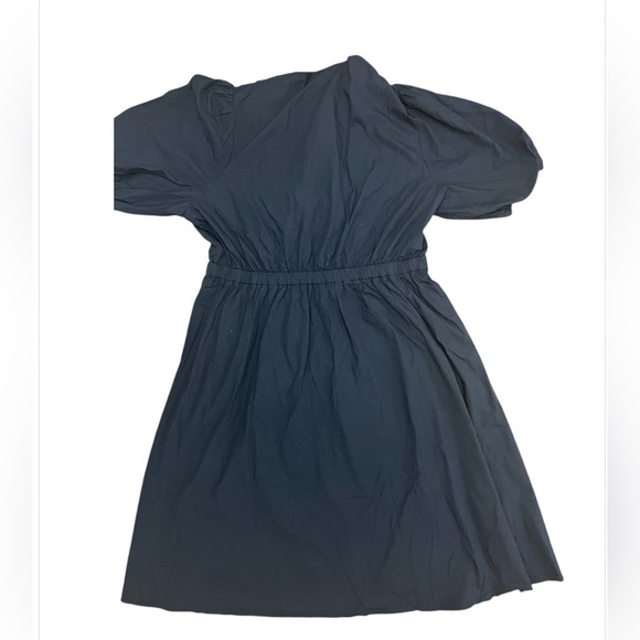 The Drop Prisha Cut Out Tie Front Poplin Midi Dress in Black 100% Cotton Size 3X - Picture 4 of 9